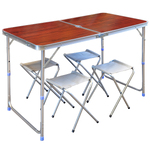 Стол пикник, 4 стула, 120х60 см