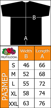 Таблица размеров мужских футболок